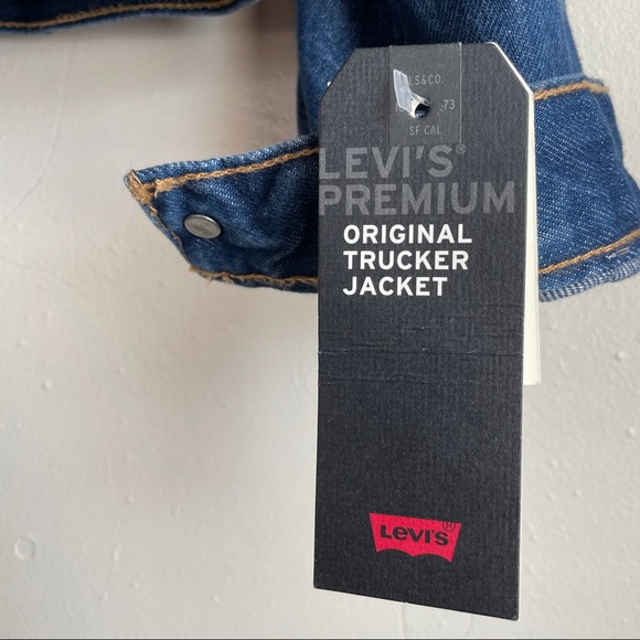 Levi’s Original Trucker Jean Jacket Blue Denim Size L - Picture 8 of 10